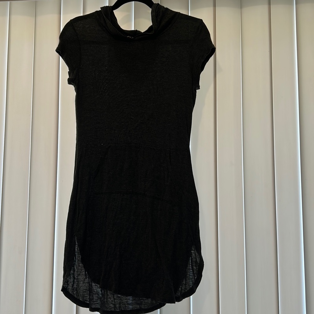 Gray hooded dress